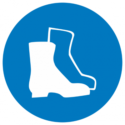 Знак пластик M05 "Работать в защитной обуви" (200x200) ГОСТ 12,4,026-2015 EKF PROxima