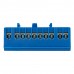 Шина "0" N (6х9мм) 10 отверстий латунь синий изолированный корпус на DIN-рейку EKF PROxima