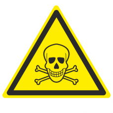 Знак пластик W03 "Опасно, Ядовитые вещества" (200x200x200) ГОСТ 12,4,026-2015 EKF PROxima