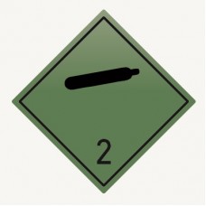 Знак наклейка для маркировки опасных грузов 2,1 "Невоспламеняющиеся, нетоксичные газы" (250x250) ГОСТ 19433-88 EKF PROxima