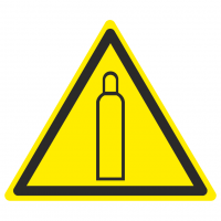 Знак наклейка W19 "Газовый баллон" (200x200x200) ГОСТ 12,4,026-2015 EKF PROxima