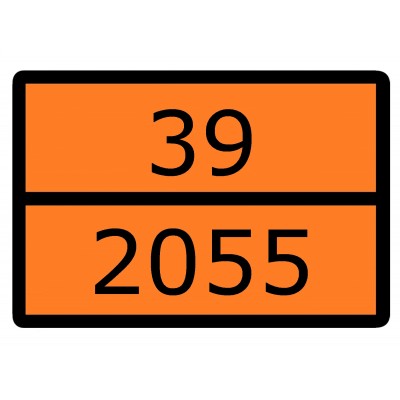 Знак наклейка для маркировки опасных грузов "Номер ООН 39/2055" (300x400) ГОСТ 19433-88 EKF PROxima