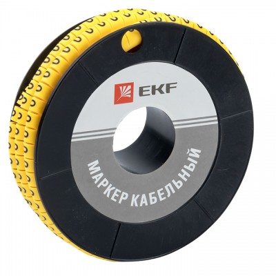 Маркер кабельный 2,5 мм2 "0" (1000 шт,) (ЕС-1) EKF PROxima