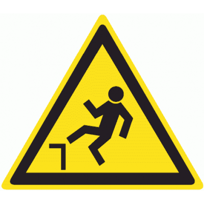 Знак пластик W15 "Осторожно, Возможность падения с высоты" (200x200x200) ГОСТ 12,4,026-2015 EKF PROxima
