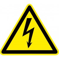 Знак пластик "Опасность поражения электрическим током" (Молния) (150х150) EKF PROxima