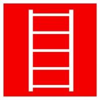 Знак наклейка F03 "Пожарная лестница" (200x200) фотолюминесцентный ГОСТ 12,4,026-2015 EKF PROxima