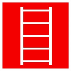 Знак наклейка F03 "Пожарная лестница" (200x200) фотолюминесцентный ГОСТ 12,4,026-2015 EKF PROxima