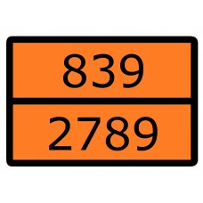 Знак наклейка для маркировки опасных грузов "Номер ООН 839/2789" (300x400) ГОСТ 19433-88 EKF PROxima