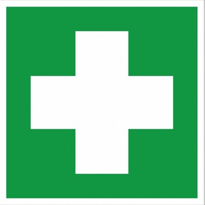 Знак наклейка EC01 "Аптечка первой медицинской помощи" (200х200) ГОСТ 12,4,026-2015 EKF PROxima