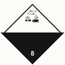 Знак наклейка для маркировки опасных грузов "Кл,8" (250x250) ГОСТ 19433-88 EKF PROxima