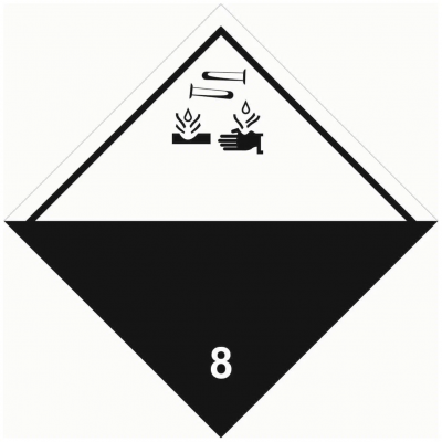 Знак наклейка для маркировки опасных грузов "Кл,8" (250x250) ГОСТ 19433-88 EKF PROxima