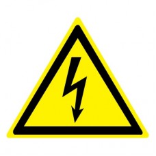 Знак наклейка W08 "Опасность поражения электрическим током" (200x200x200) ГОСТ 12,4,026-2015 EKF PROxima