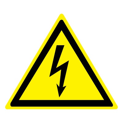 Знак наклейка W08 "Опасность поражения электрическим током" (200x200x200) ГОСТ 12,4,026-2015 EKF PROxima