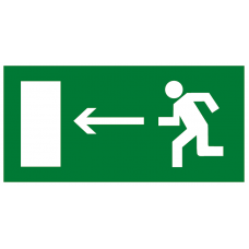 Знак наклейка E04 "Направление к эвакуационному выходу налево" (100x200) ГОСТ 12,4,026-2015 EKF PROxima