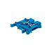 Клемма винтовая проходная, 2.5 мм², синяя