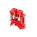 Клемма винтовая проходная, 6 мм², красная