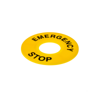 Табличка "Emergency Stop" 60мм (уп. 2 шт.)