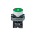 Кнопка плоская зеленая, маркировка "I", 1NO, металл