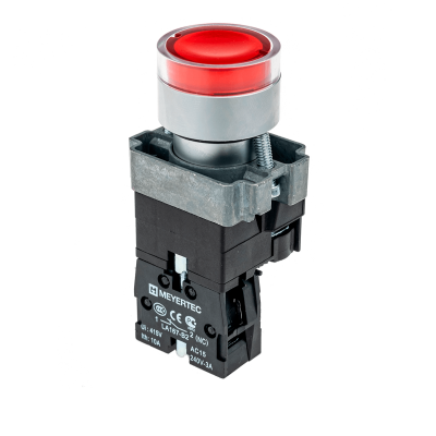 Кнопка с подсветкой красная 24V 1NC
