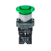 Кнопка грибовидная без фиксации, с подсветкой, 24V, 1NO, зеленый