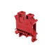 Клемма винтовая проходная, 10 мм², красная