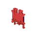 Клемма винтовая проходная, 2.5 мм², красная
