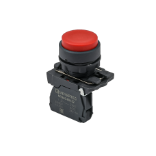 Кнопка выступающая красная,  1NС, IP65, пластик