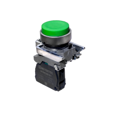 Кнопка выступающая зеленая,  1NO, IP65, металл