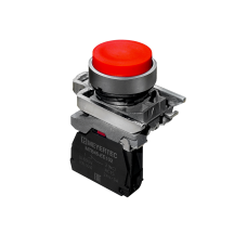 Кнопка выступающая красная,  1NС, IP65, металл