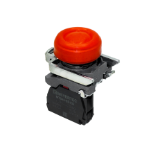 Кнопка красная в кожухе, 1NС, IP66, металл