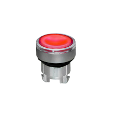 Головка кнопки с подсветкой, красная, IP65, металл