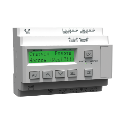 Контроллер для групп насосов с поддержкой датчиков 4…20 мА и RS-485 СУНА-121