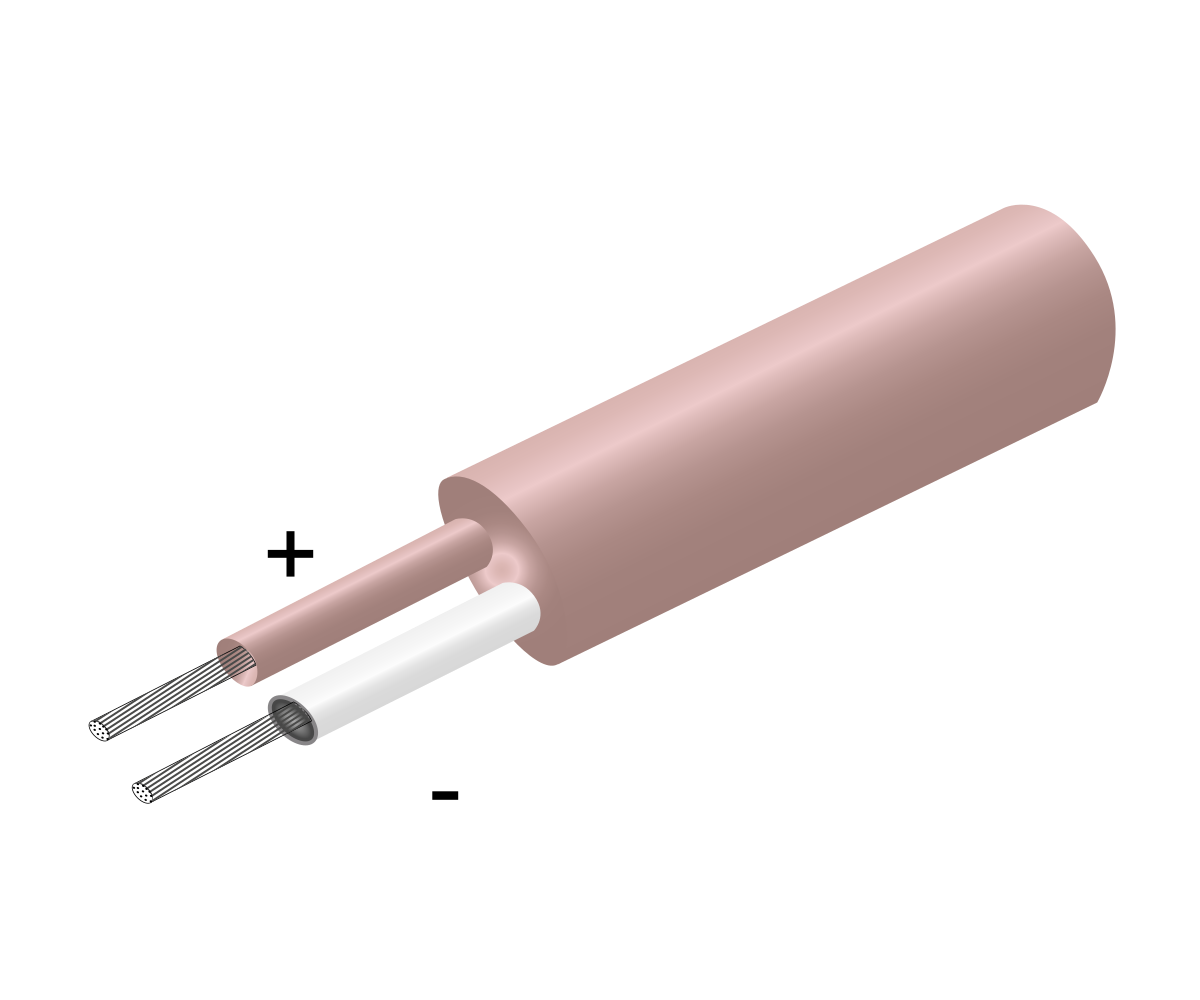 Схема подключения кабеля термопарного в ПВХ изоляции тип N